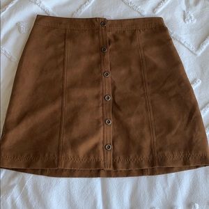 vegan suede mini skirt